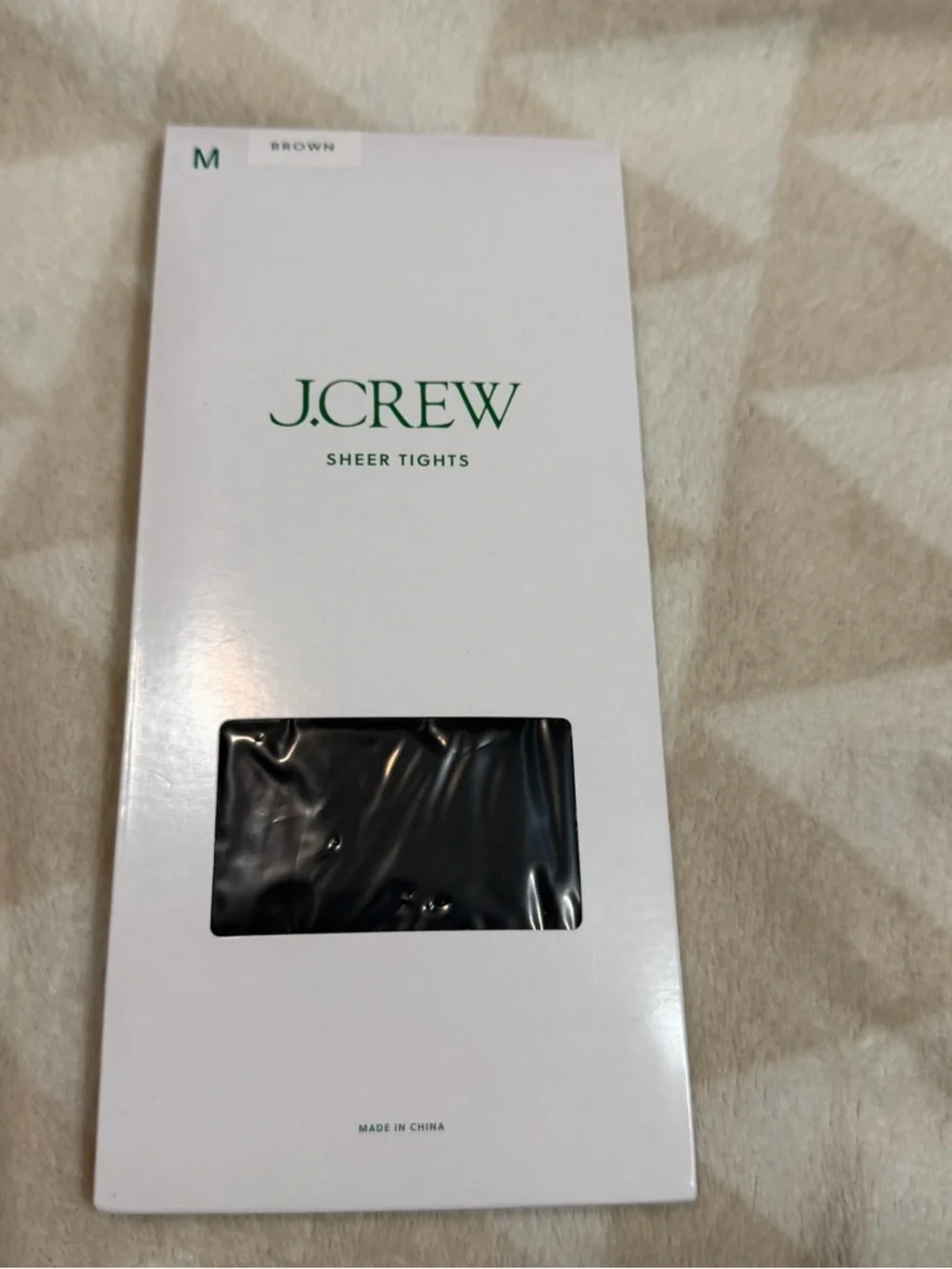 J crew black sheer tights for women M